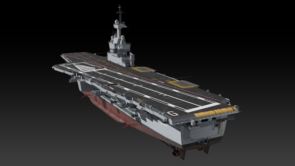 空母シャルル・ド・ゴール 3d Game ready model