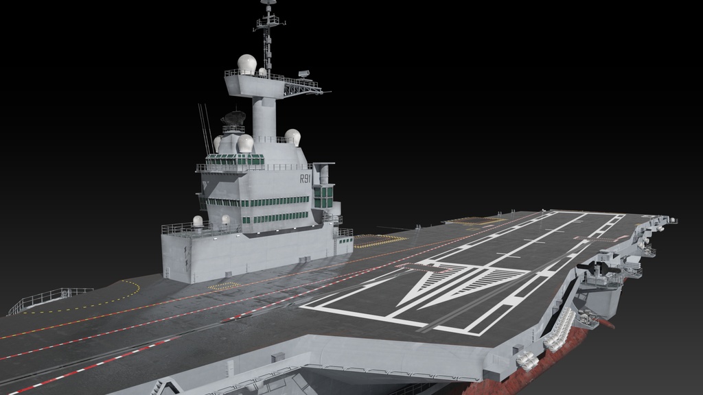 空母シャルル・ド・ゴール 3d Game ready model