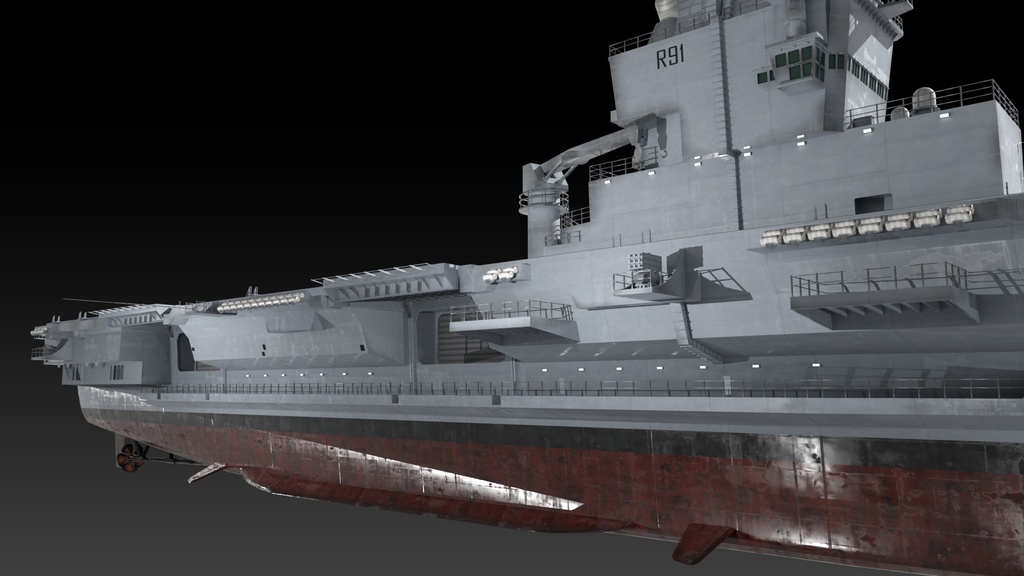 空母シャルル・ド・ゴール 3d Game ready model