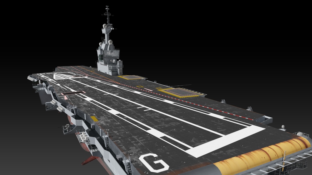 空母シャルル・ド・ゴール 3d Game ready model