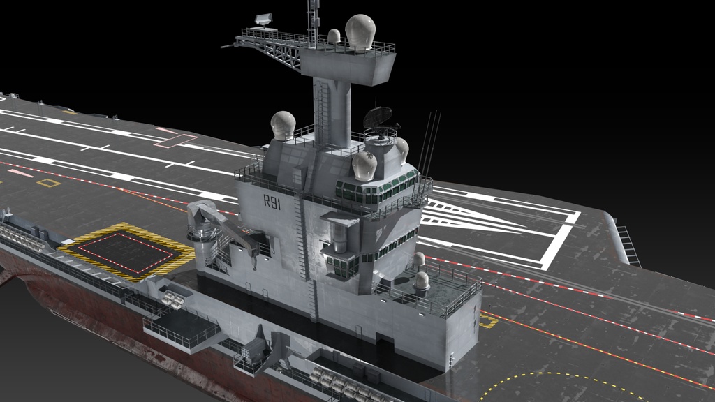 空母シャルル・ド・ゴール 3d Game ready model