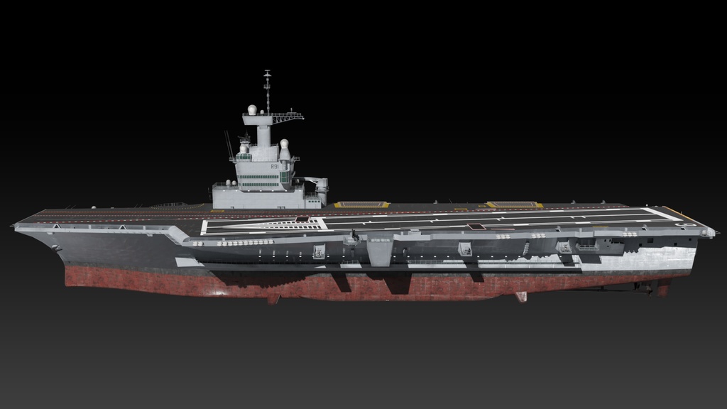 空母シャルル・ド・ゴール 3d Game ready model