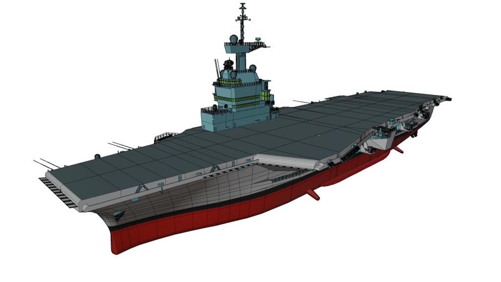 空母シャルル・ド・ゴール 3d Game ready model
