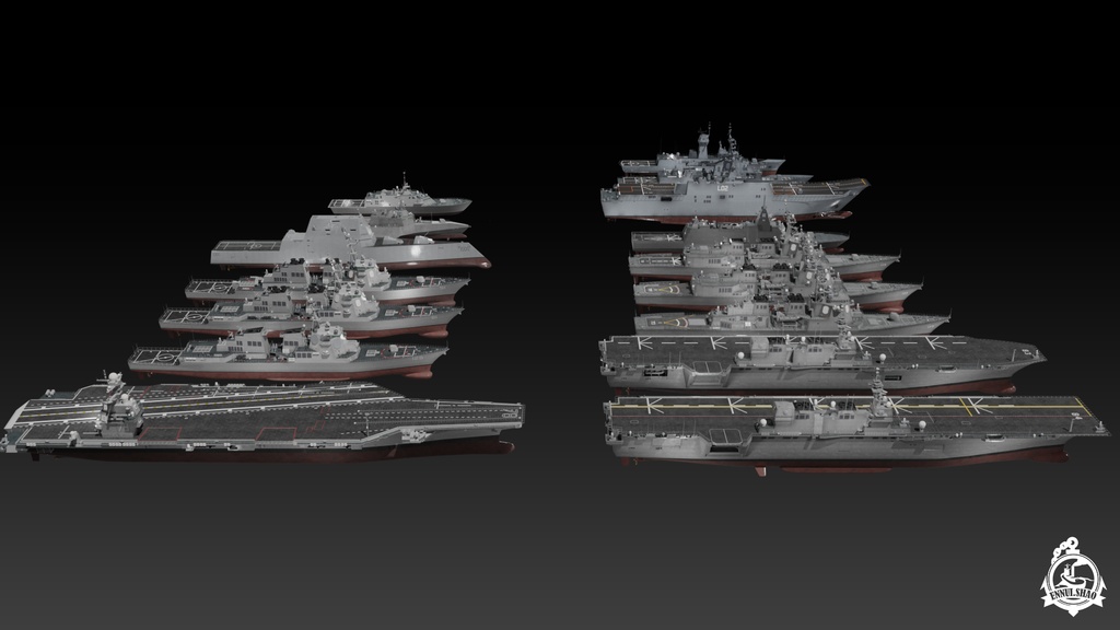 アジア太平洋地域の現代海軍 3D collection