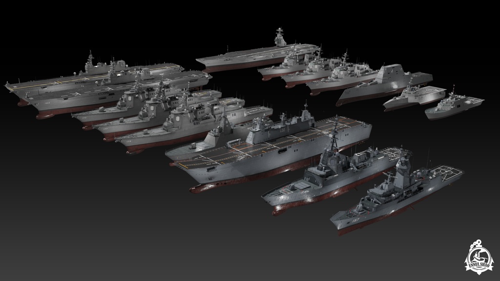 アジア太平洋地域の現代海軍 3D collection