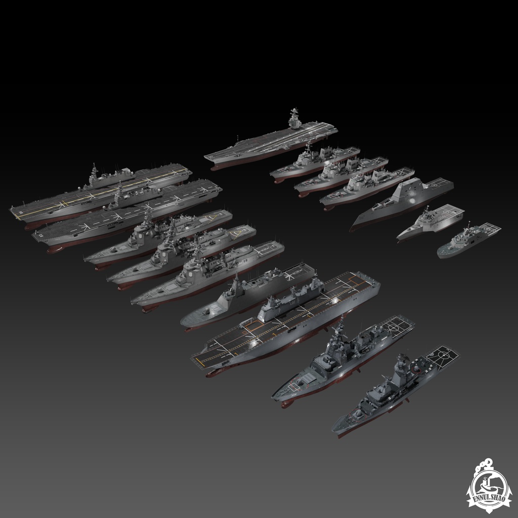 アジア太平洋地域の現代海軍 3D collection