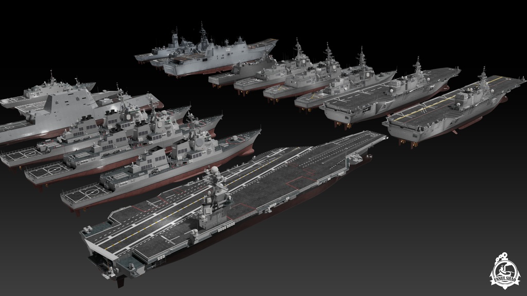 アジア太平洋地域の現代海軍 3D collection