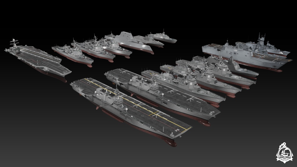 アジア太平洋地域の現代海軍 3D collection