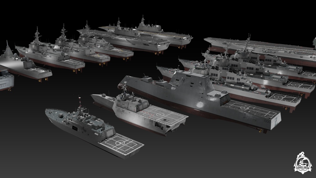 アジア太平洋地域の現代海軍 3D collection