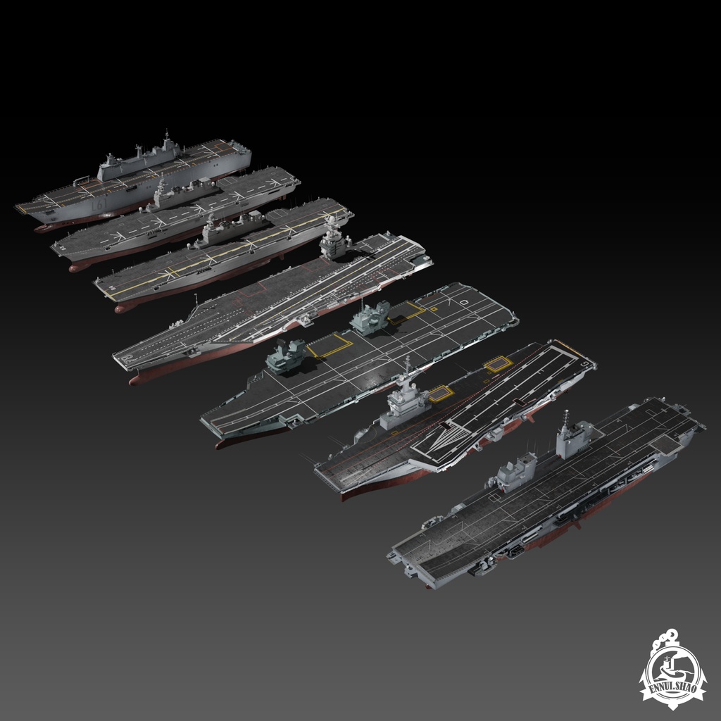 現代の航空母艦 3D Collection