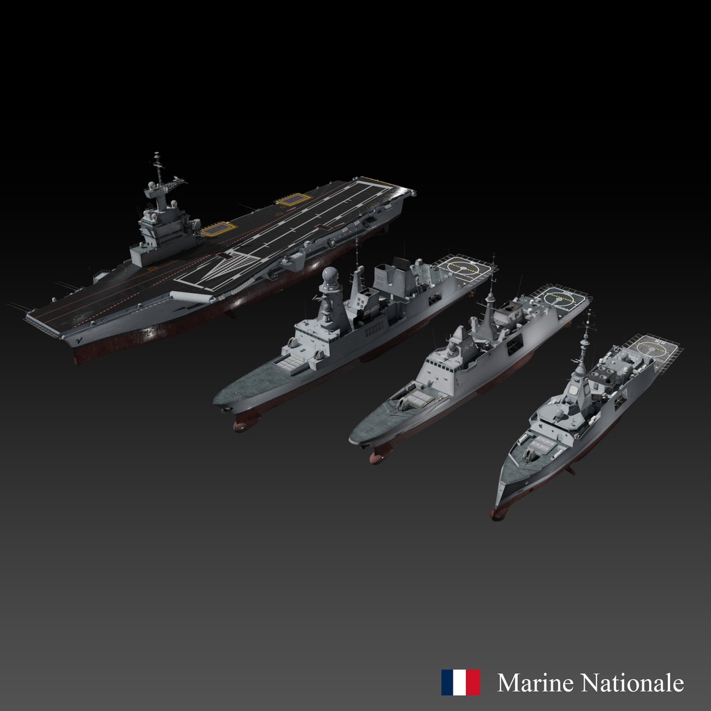 現代の軍艦 3D コレクション
