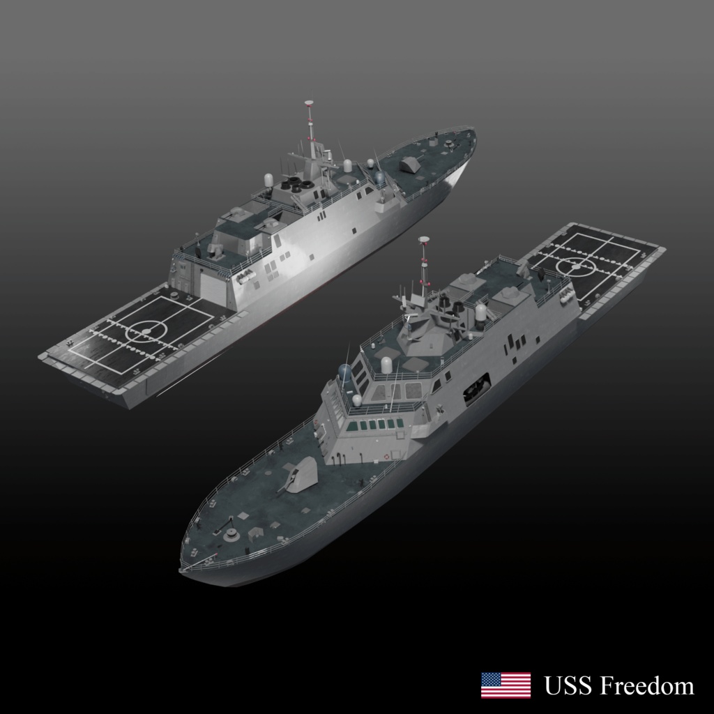 現代の軍艦 3D コレクション