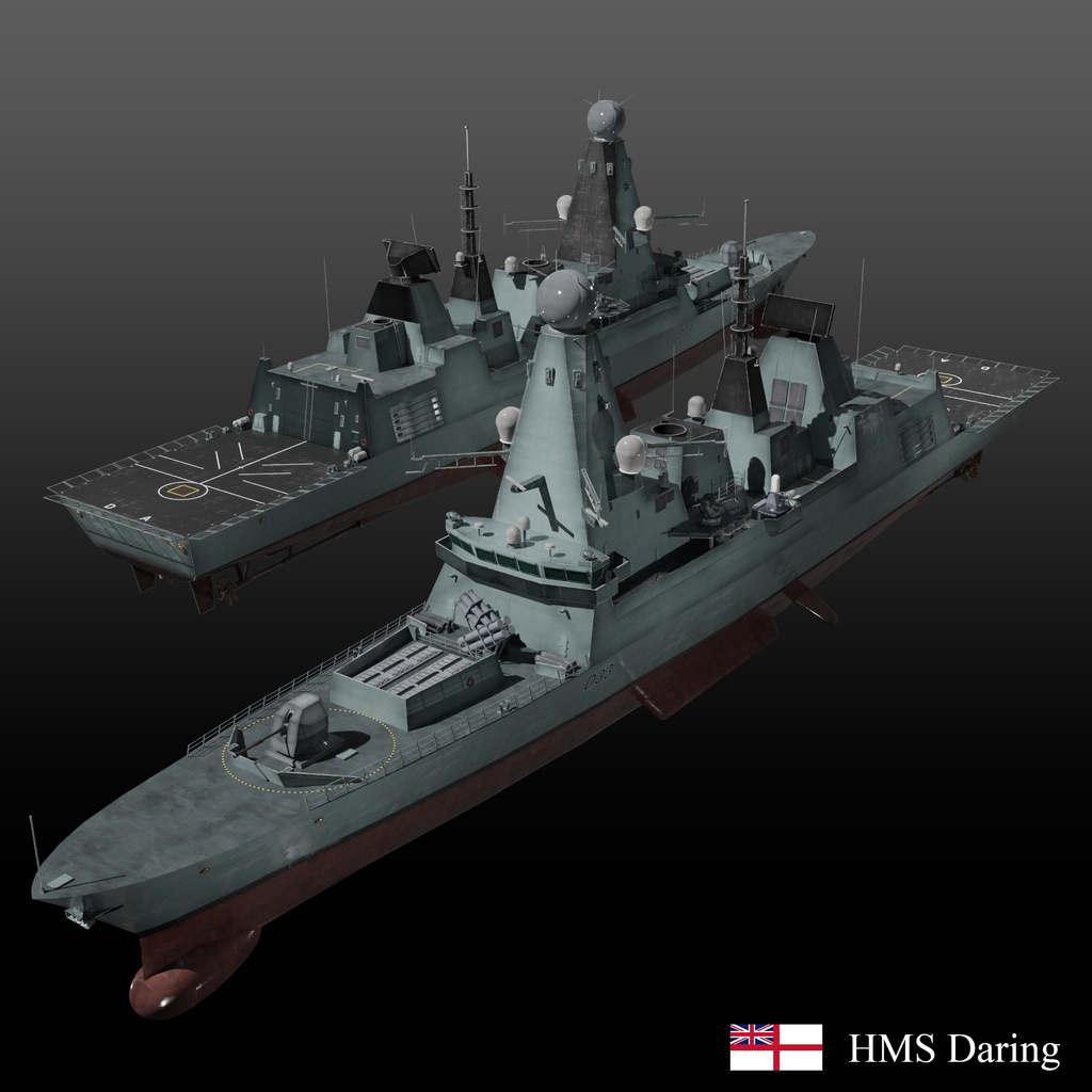 現代の軍艦 3D コレクション