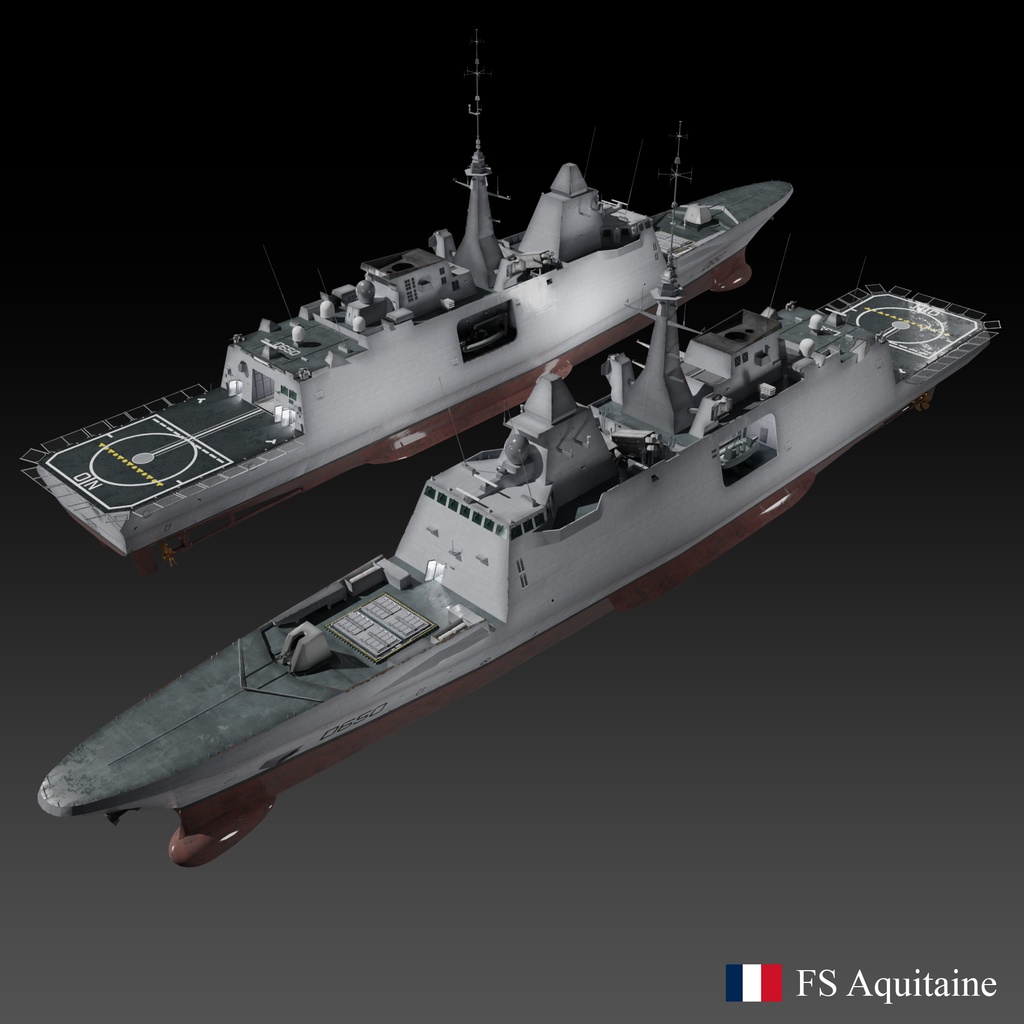現代の軍艦 3D コレクション