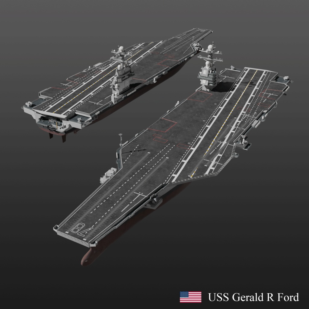 現代の軍艦 3D コレクション