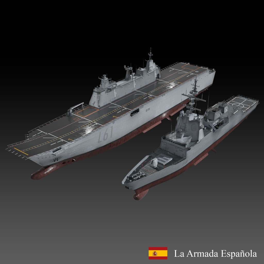 現代の軍艦 3D コレクション