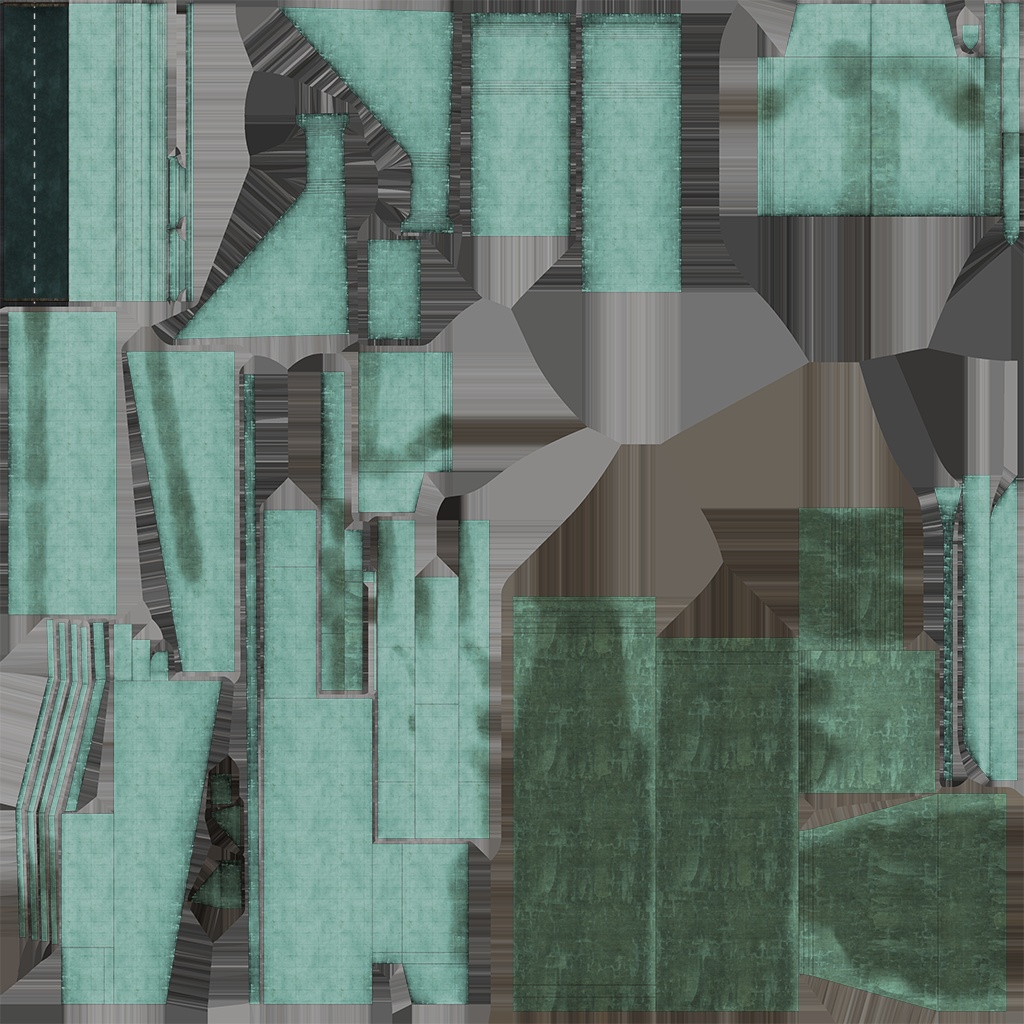 ダムと洪水調節路 3D model