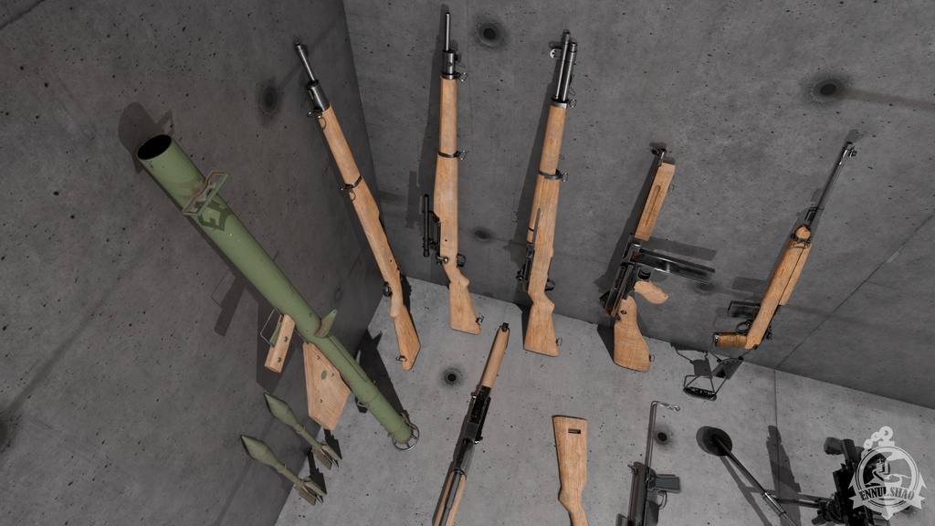 第二次世界大戦時のアメリカ歩兵用武器コレクション