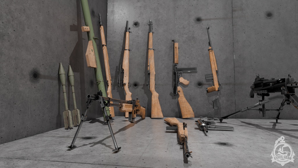 第二次世界大戦時のアメリカ歩兵用武器コレクション