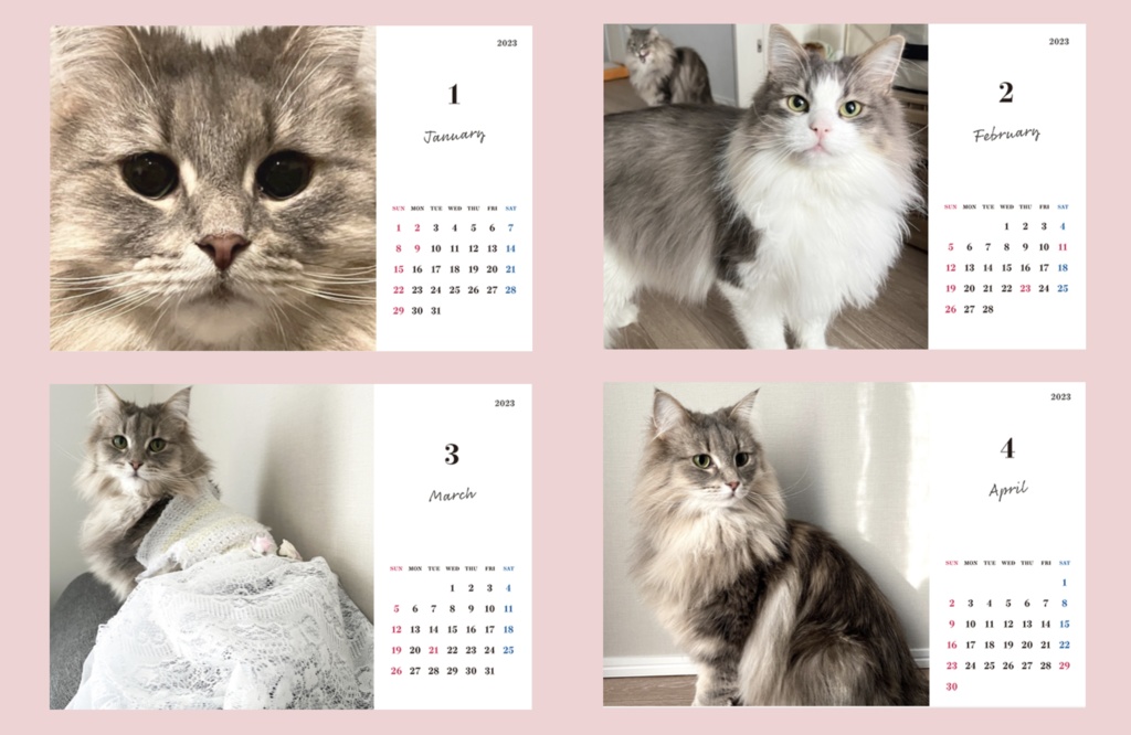 ジャックとりり様2023年オリジナルカレンダー