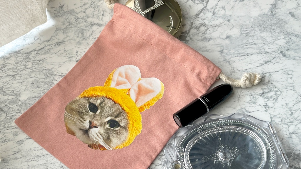 りりウサ巾着ポーチ