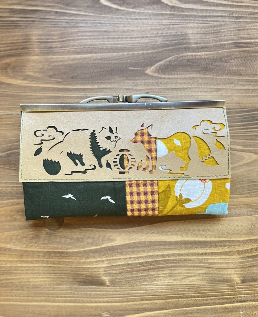 狐と狸  長財布