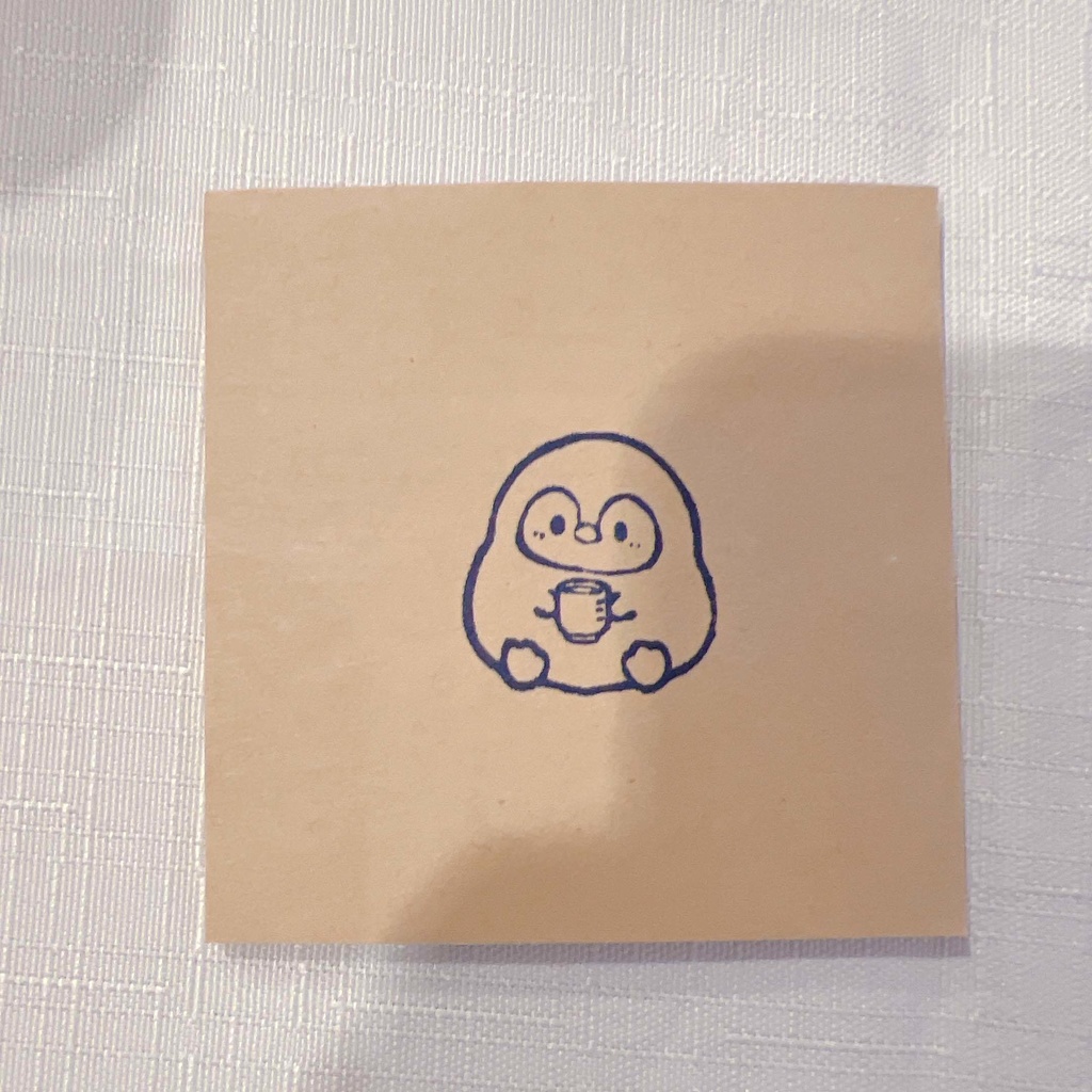 【受注生産】ぽちゃぺんぎんハンコ