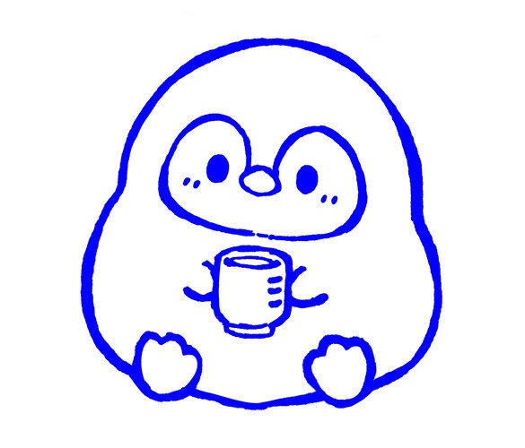 【受注生産】ぽちゃぺんぎんハンコ