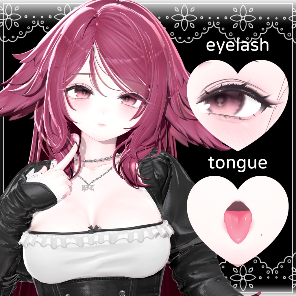 [ Kumaly クマリ ] Berryrose Makeup Texture + Tongue Texture 缩略图 2