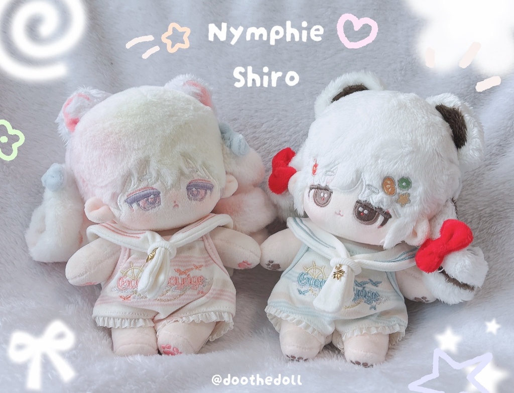 「cuddle」無属性ぬいぐるみ・ニンフィ＆シロ