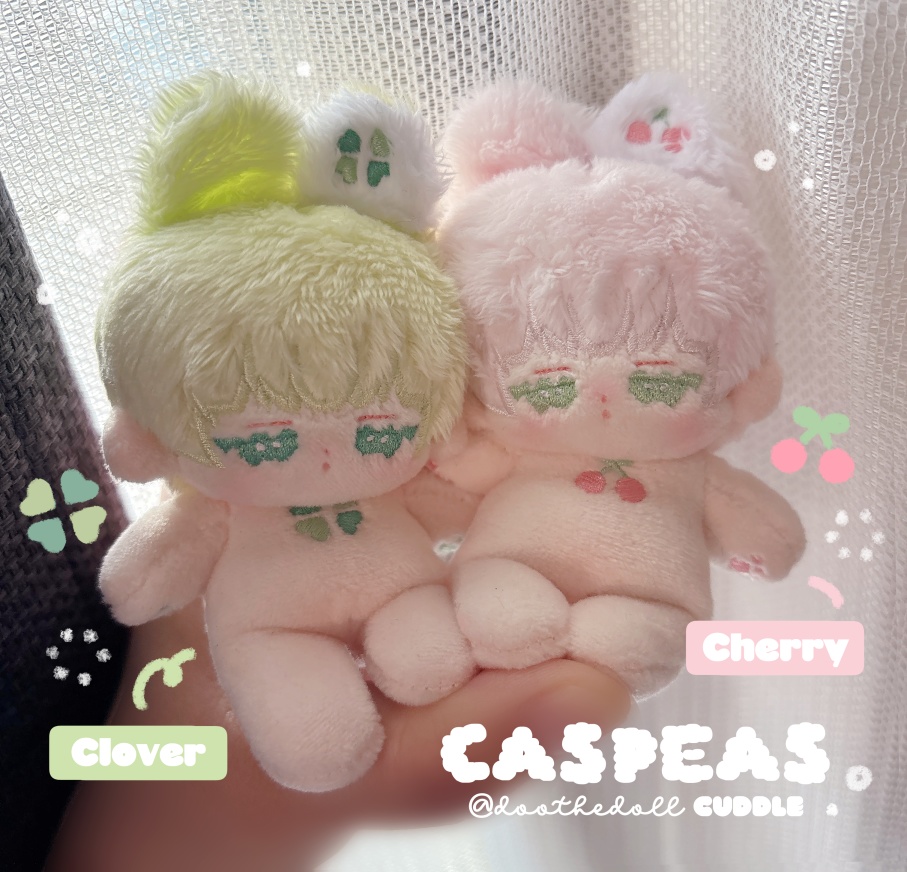 「cuddle」5cm無属性ぬいぐるみ・キャスピーspクローバー🍀・チェリー🍒