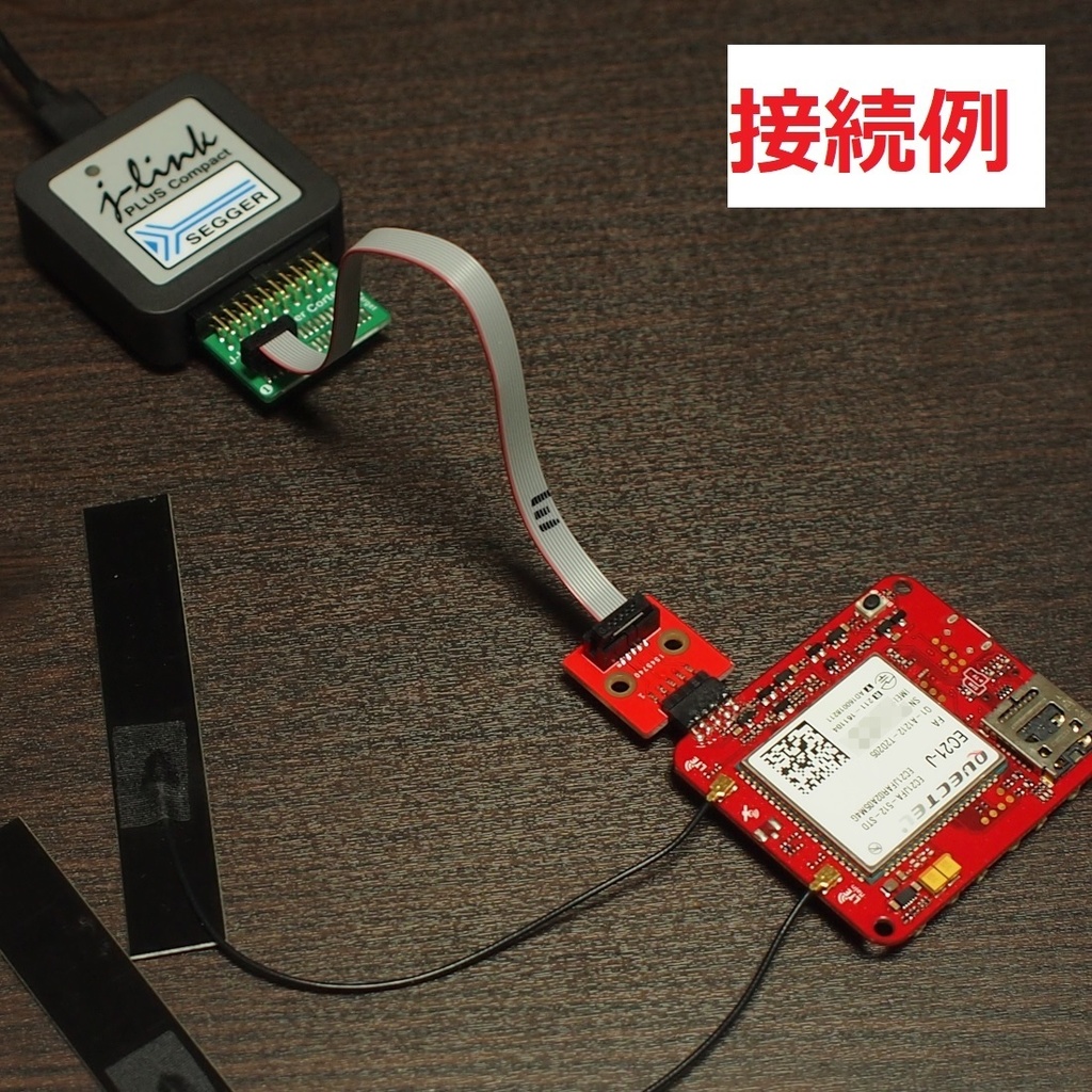 Wio LTE Cat.1用デバッグアダプタ接続基板
