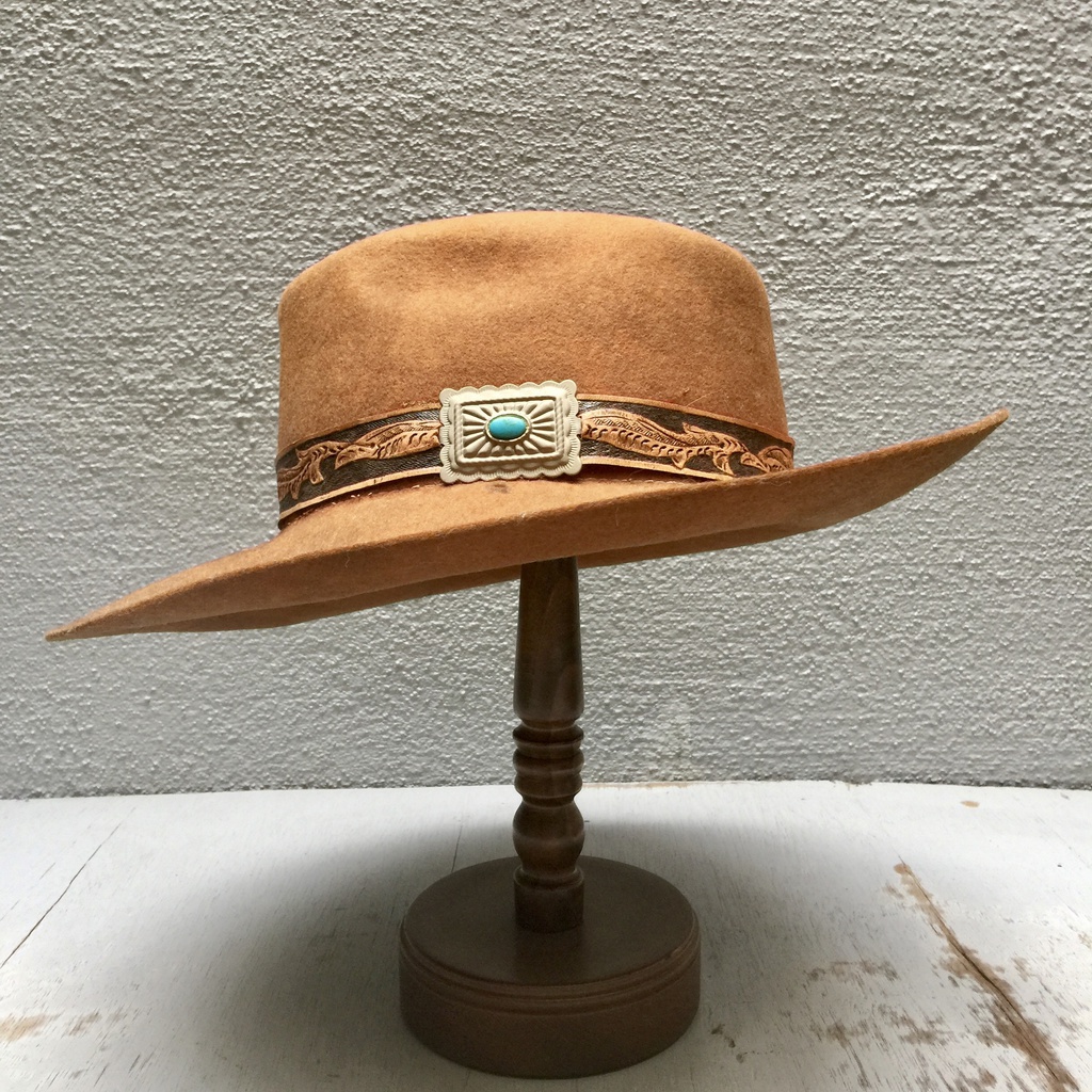 (USED)FUJI HAT&Mr.OKUDA/フジハット(size58-59)/カウボーイハット/ウェスタンハット/レザークラフトリボン/