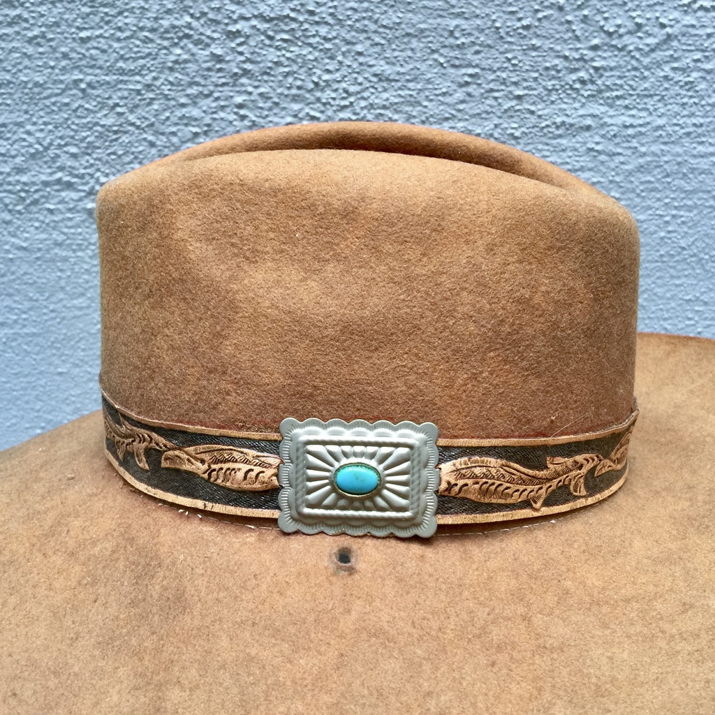 (USED)FUJI HAT&Mr.OKUDA/フジハット(size58-59)/カウボーイハット/ウェスタンハット/レザークラフトリボン/