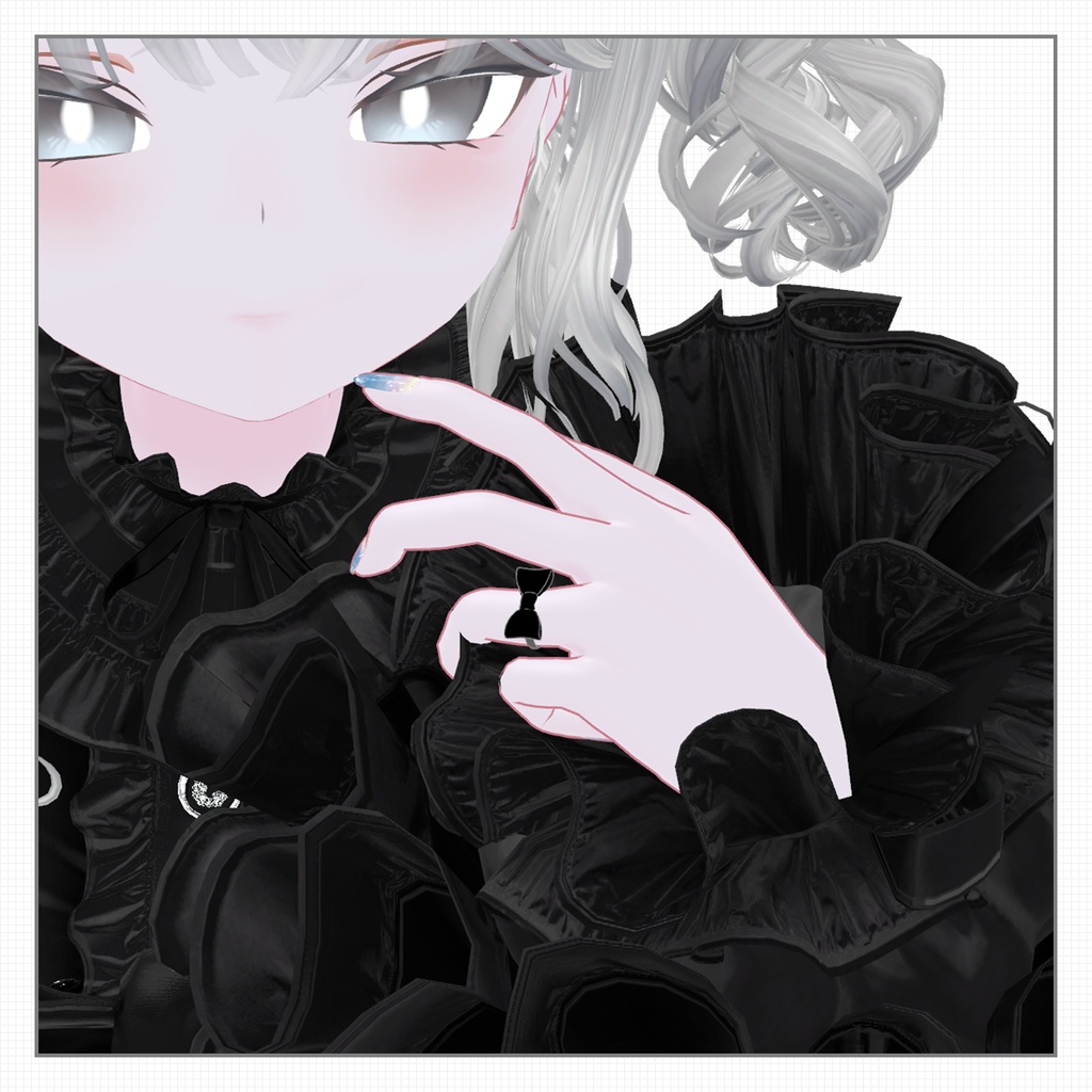 【4アバター対応】Dearly Ribbon Ring【VRChat想定】