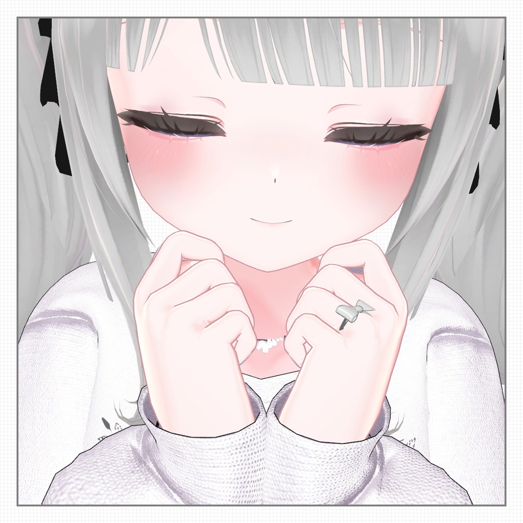 【4アバター対応】Dearly Ribbon Ring【VRChat想定】