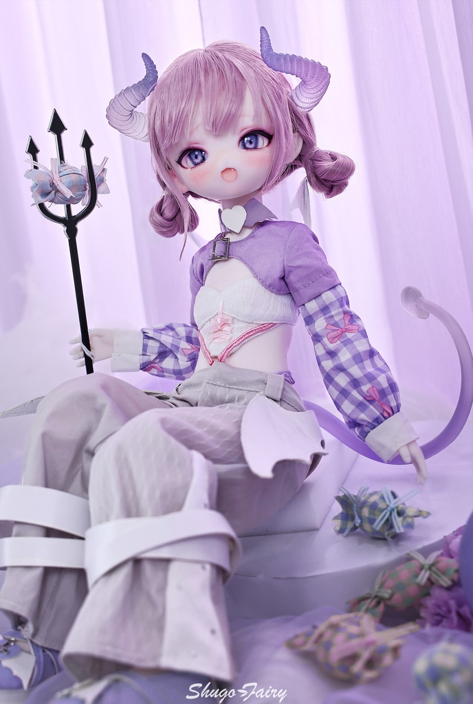 Shugafairy-透明な尾を持つ悪魔のBJD人形,アニメの女の子,ファンタジーの子羊,アニメの女の子,1/4,ユニークなクリスマスプレゼント