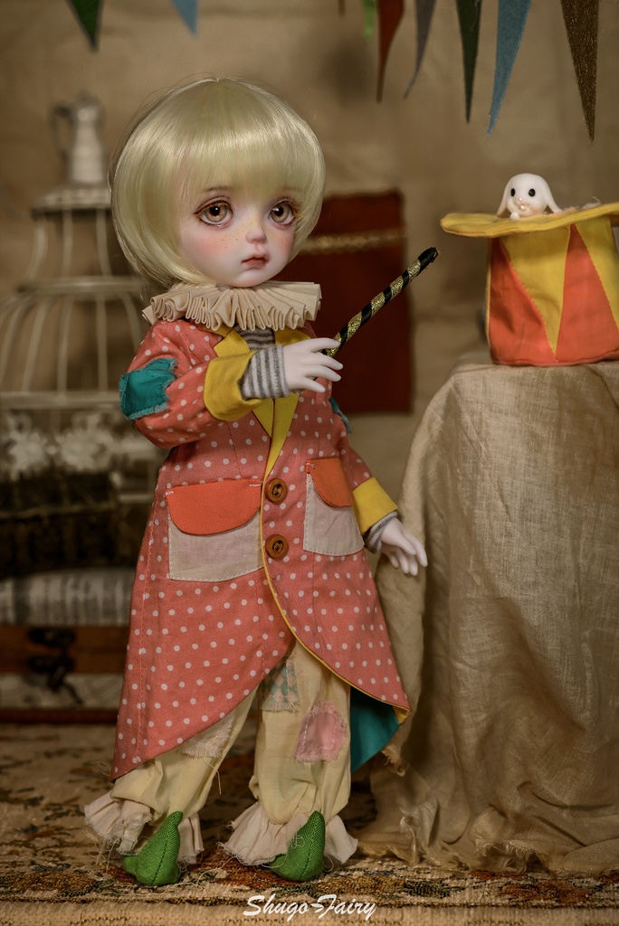 ShugaFairy BJD ドール 1/6 プラス Milia サーカスマジシャンスタイル パーティー ヴィンテージ フルセット ロシアンキャンディカラー 万逃げ計画 BJD