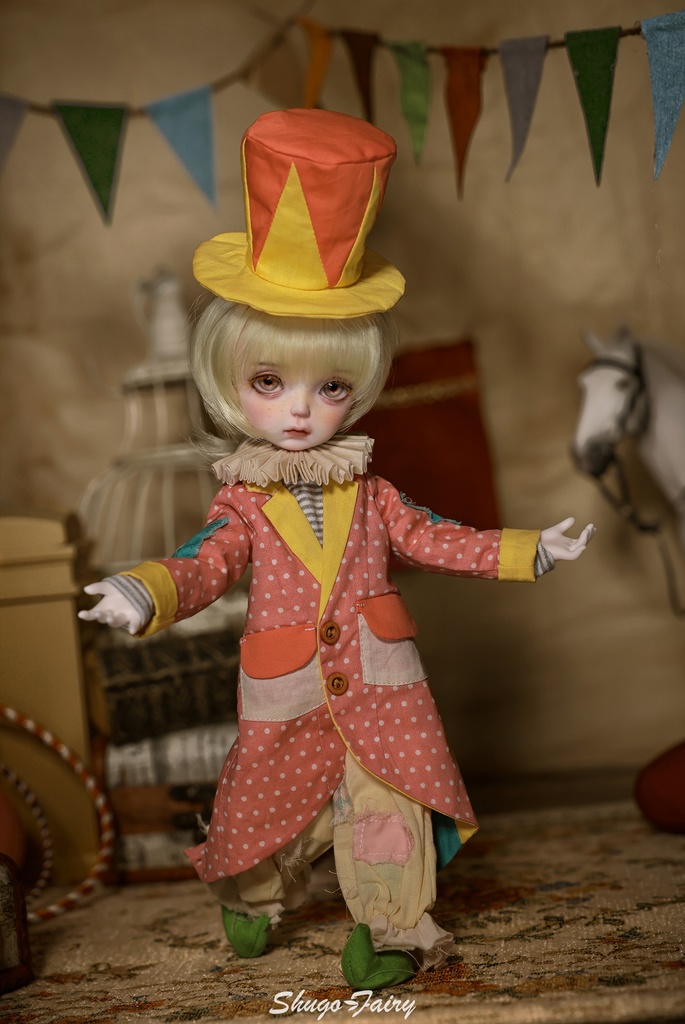 ShugaFairy BJD ドール 1/6 プラス Milia サーカスマジシャンスタイル パーティー ヴィンテージ フルセット ロシアンキャンディカラー 万逃げ計画 BJD
