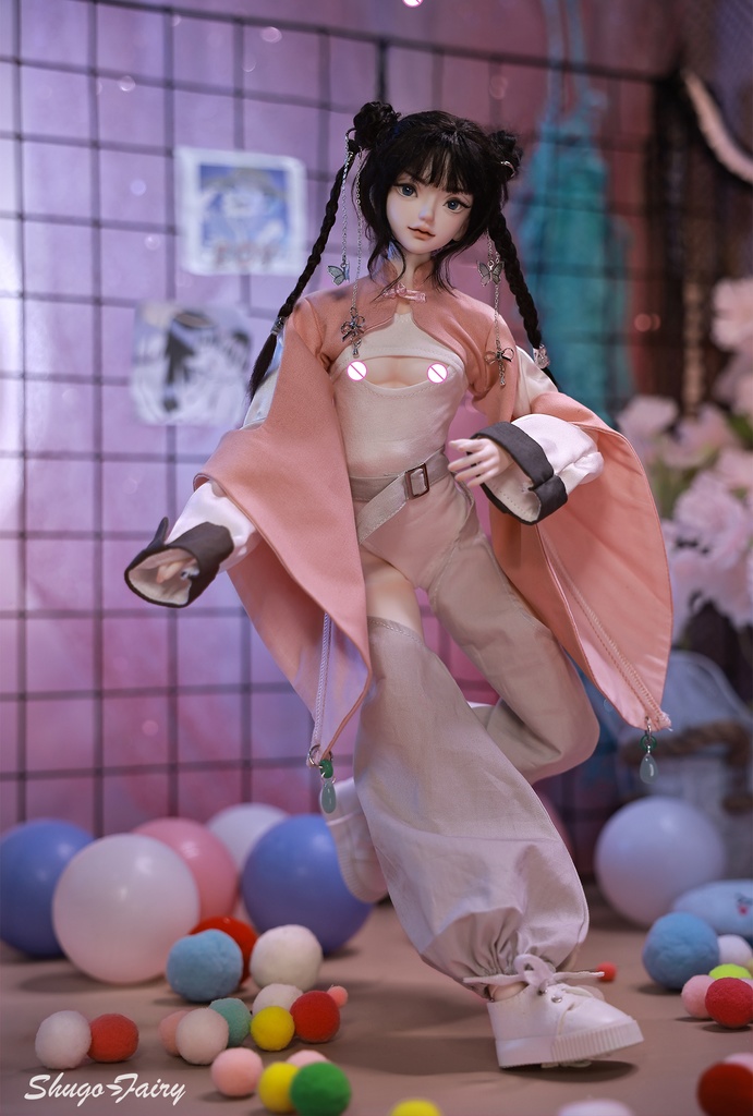 Shuga Fairy Bast フルセットB 1/4 BJDドール ファンタジー Y2K パンク メカニカル ファイティングスタイル 未来の戦士 ボールジョイントドール ギフト BJDフェアリー