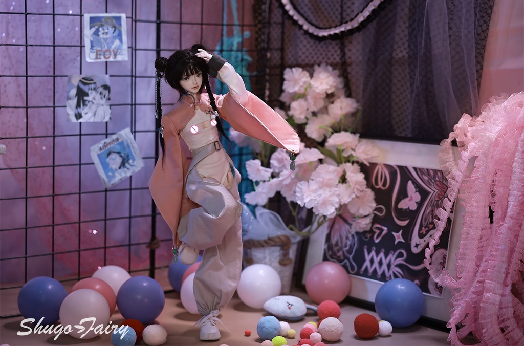 Shuga Fairy Bast フルセットB 1/4 BJDドール ファンタジー Y2K パンク メカニカル ファイティングスタイル 未来の戦士 ボールジョイントドール ギフト BJDフェアリー