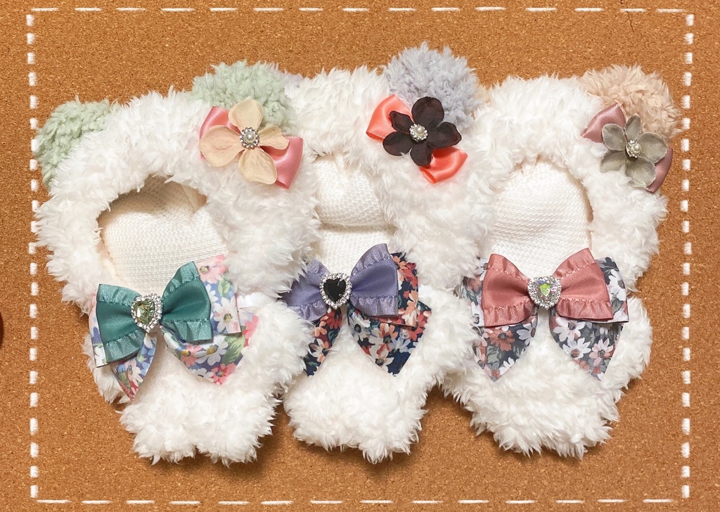 プライズサイズ🧸秋色のお花リボン