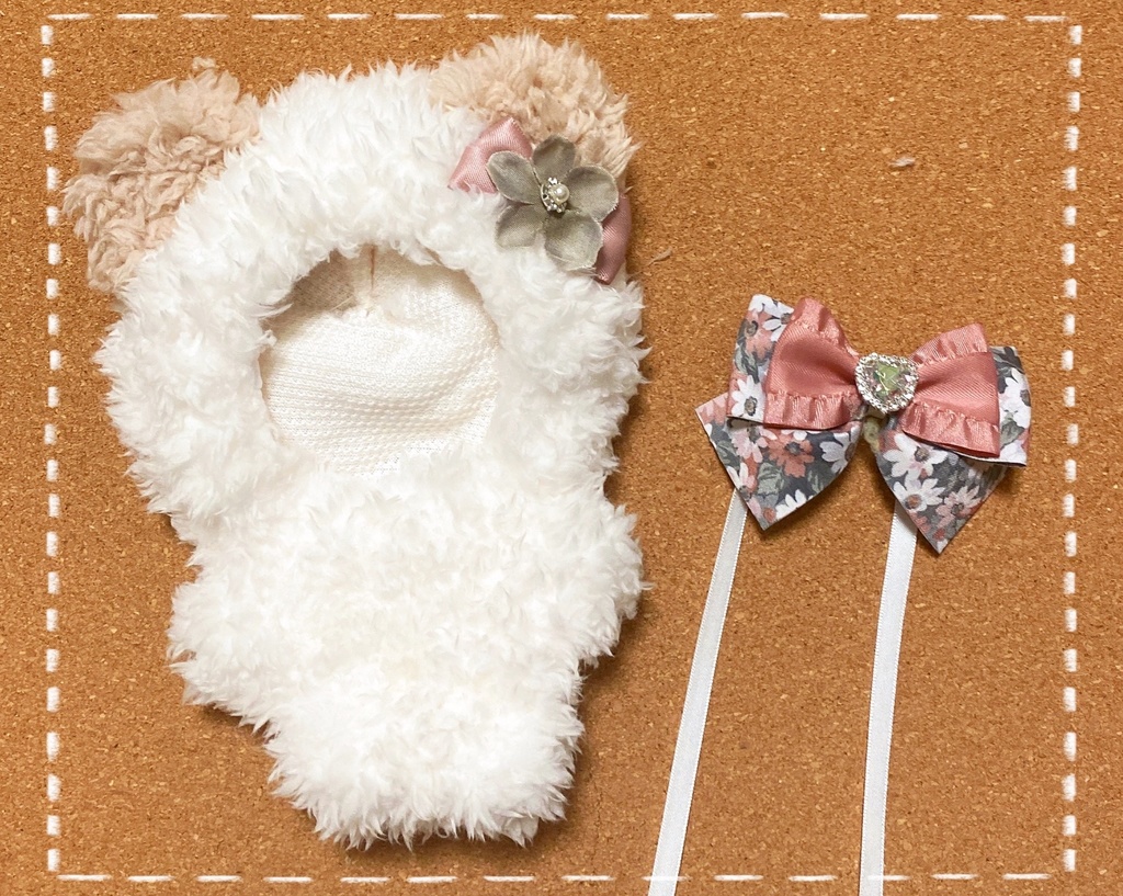 プライズサイズ🧸秋色のお花リボン