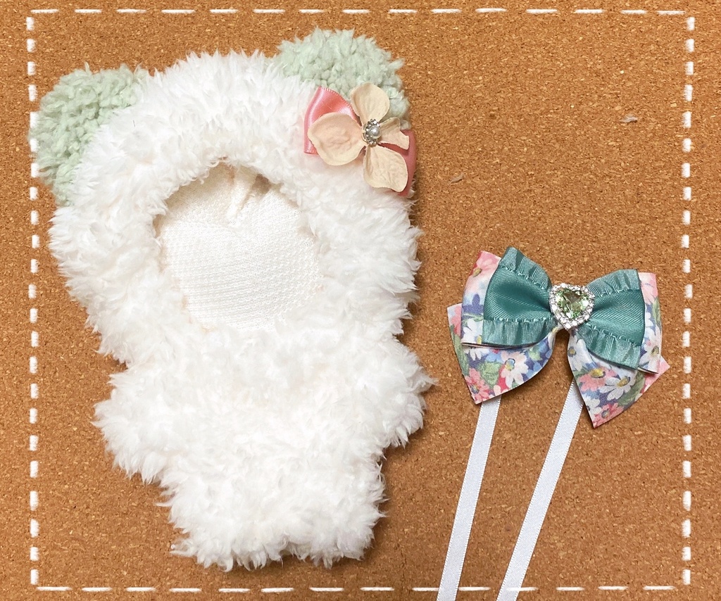 プライズサイズ🧸秋色のお花リボン