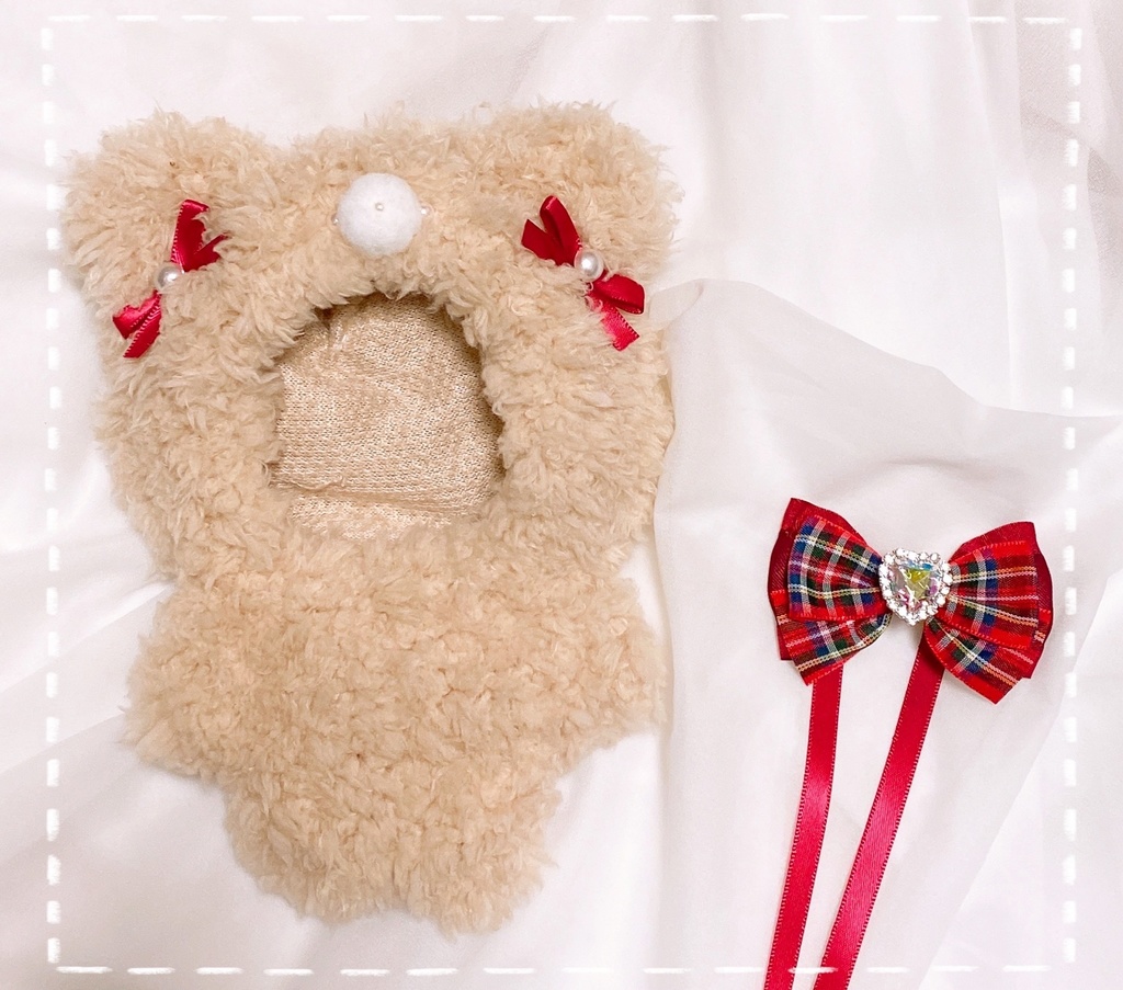 プライズサイズ🧸タータンチェック(ピンクベージュ)