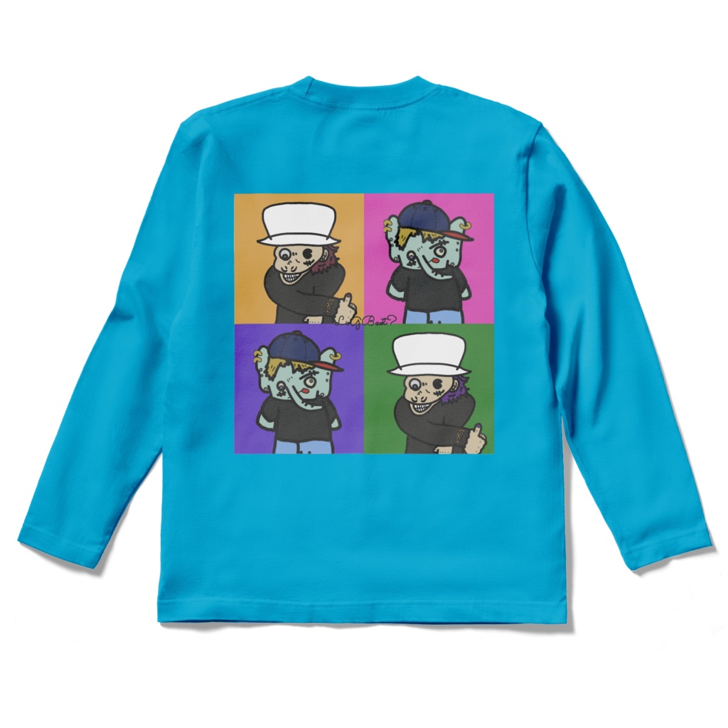 LoGBoot?両面長袖Tシャツターコイズ