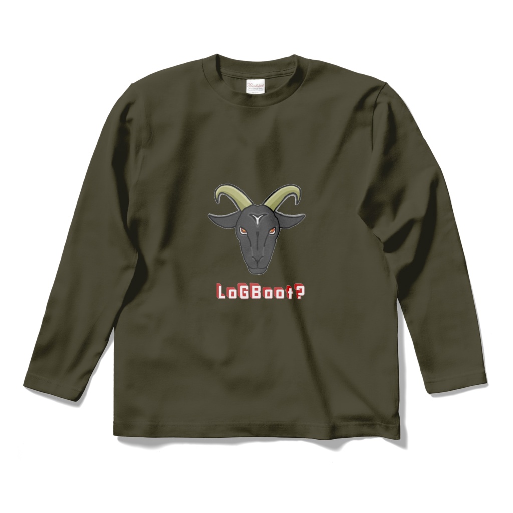 LoGBoot?黒ヤギ先輩Tシャツ アーミーグリーンver,