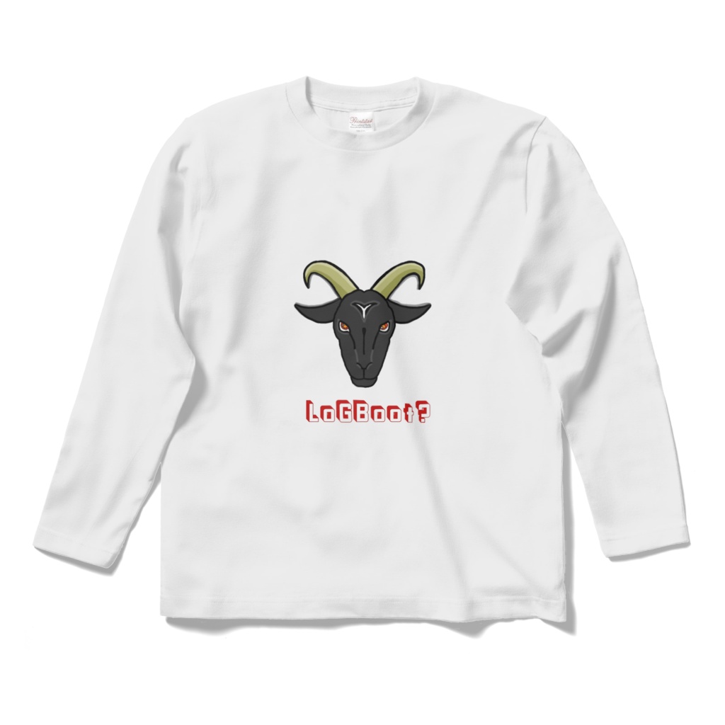 LoGBoot?黒ヤギ先輩Tシャツ ホワイトver,