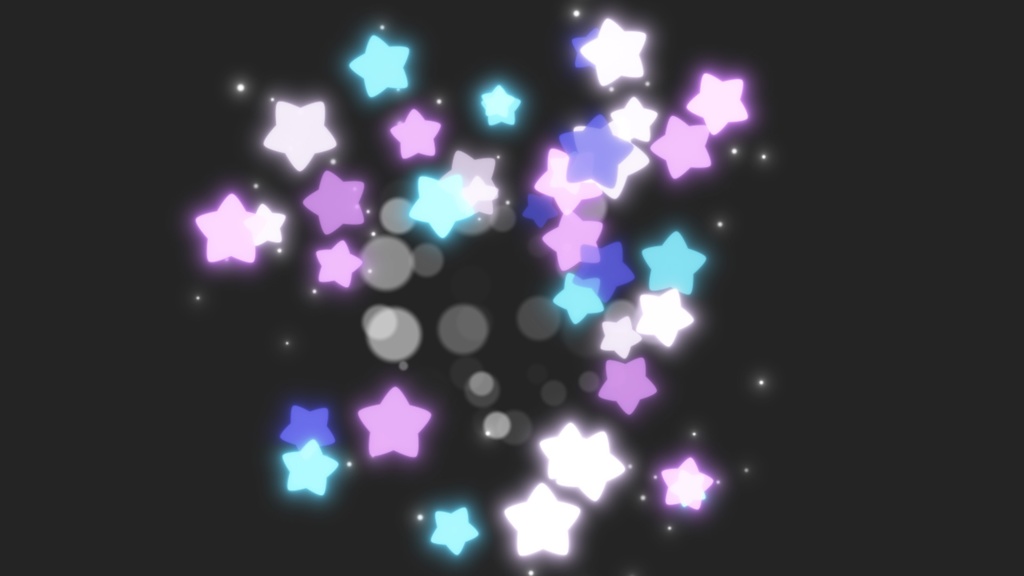 【背景透過】ゆめかわスターエフェクト_01A【動画素材・配信用エフェクト】