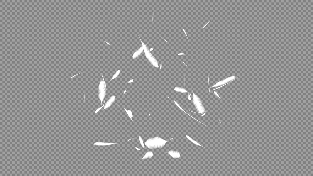【背景透過】舞い散る羽エフェクト【動画素材・エフェクト】